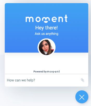Moment Live chat for user interaction